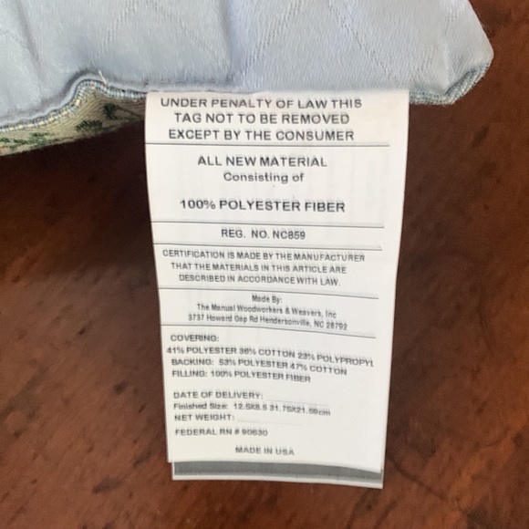 Happy Anniversary Decorative Pillow by the Manual Woodworkers and Weavers - Picture 3 of 15